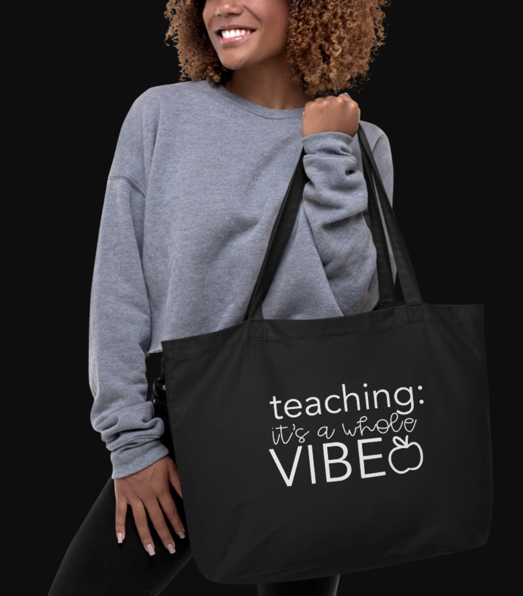 Large organic VIBE tote bag