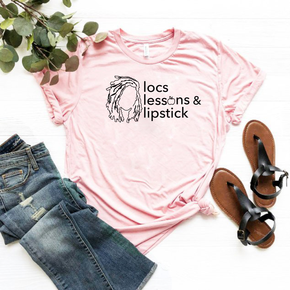 locs & lessons +  lipstick BLACK print