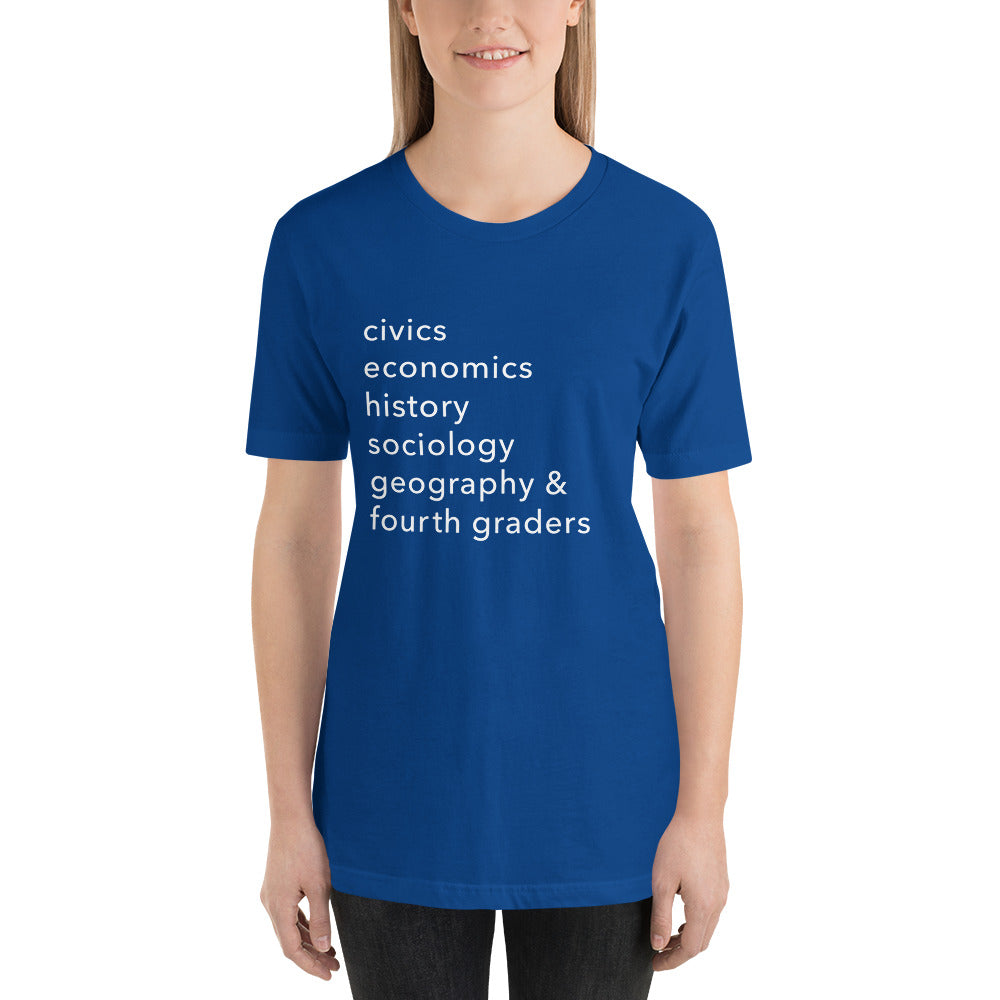 civics + geo + fourth graders tee