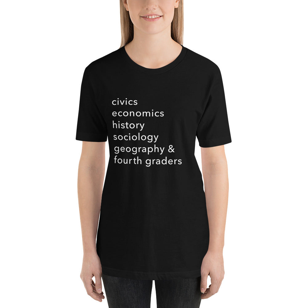 civics + geo + fourth graders tee