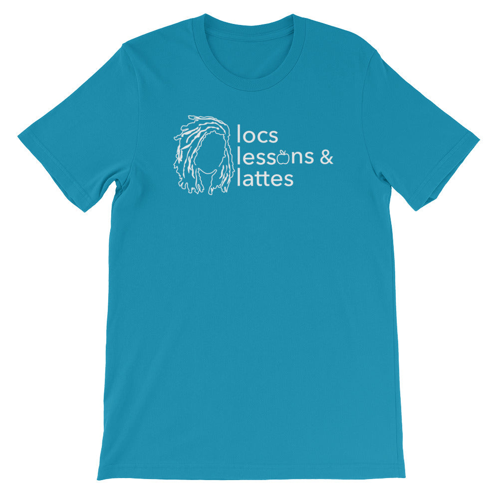 locs & lessons + lattes WHITE print