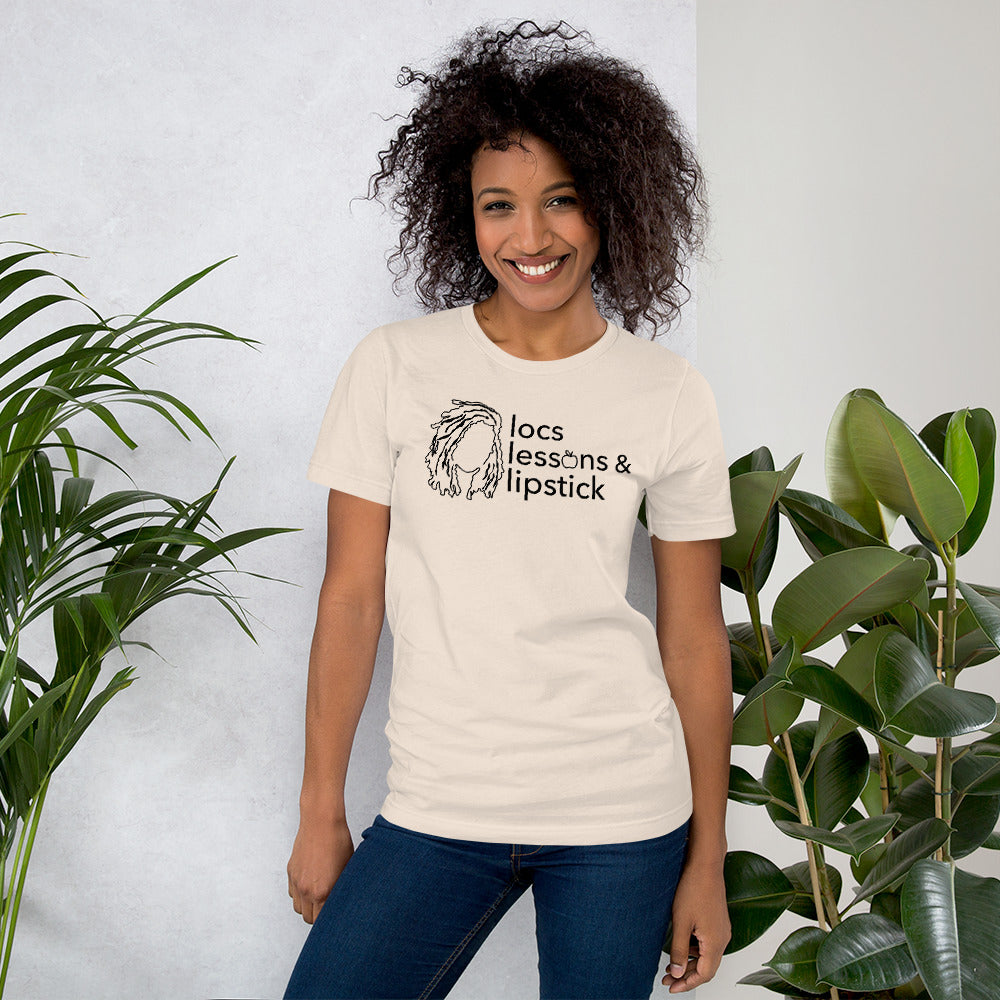 locs & lessons +  lipstick BLACK print