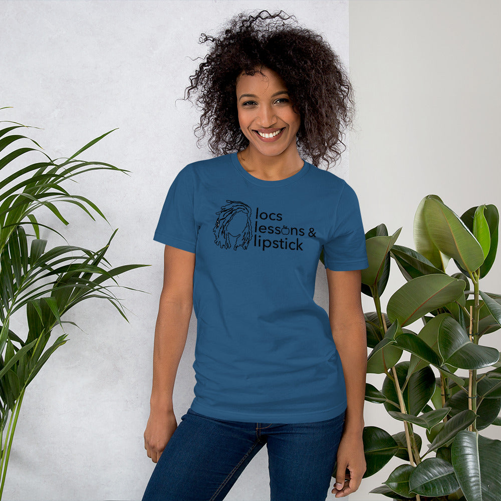 locs & lessons +  lipstick BLACK print