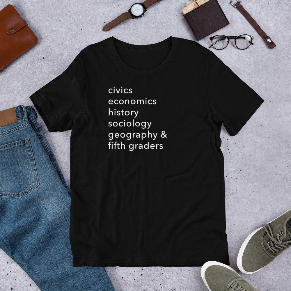 civics + geo fifth grade tee