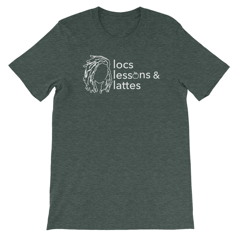 locs & lessons + lattes WHITE print