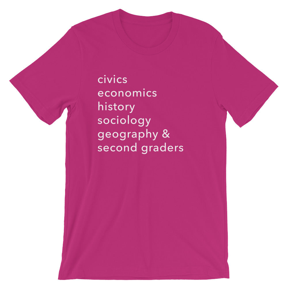 civics + geo + second grade tee