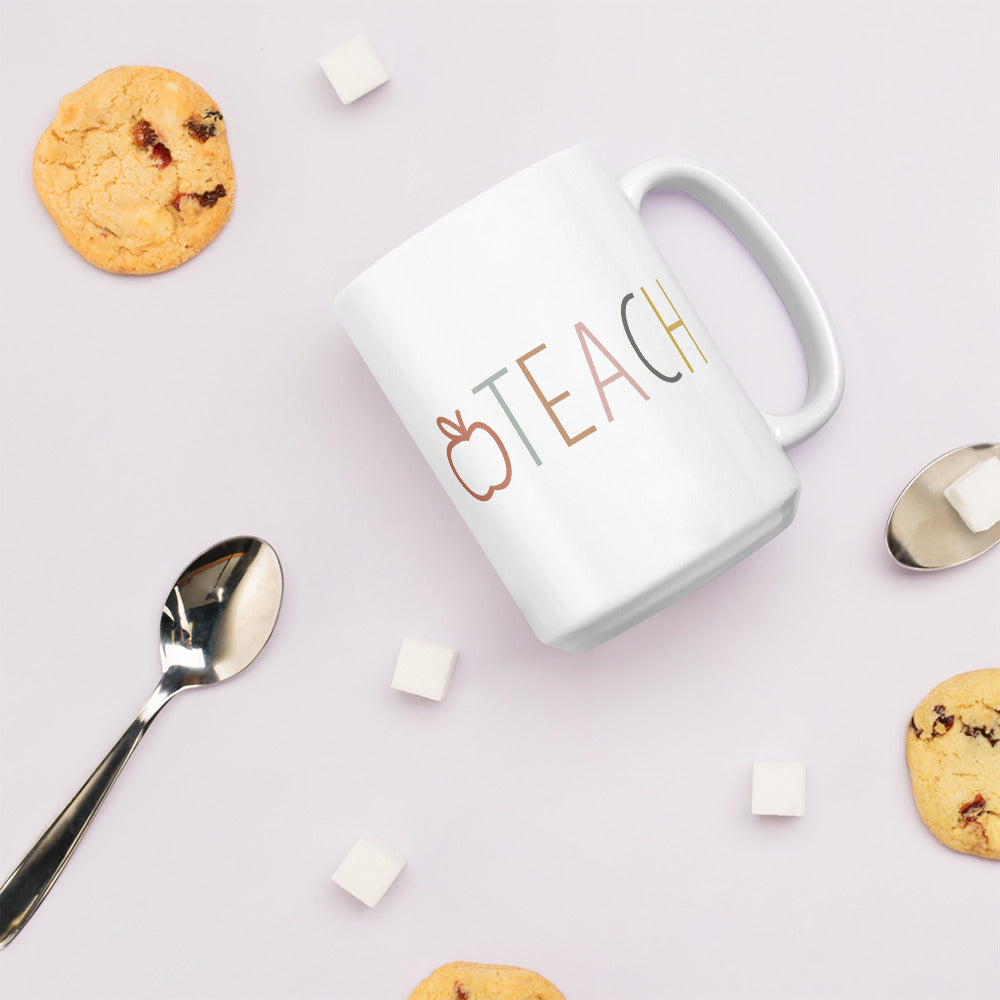 earth tones teach mug