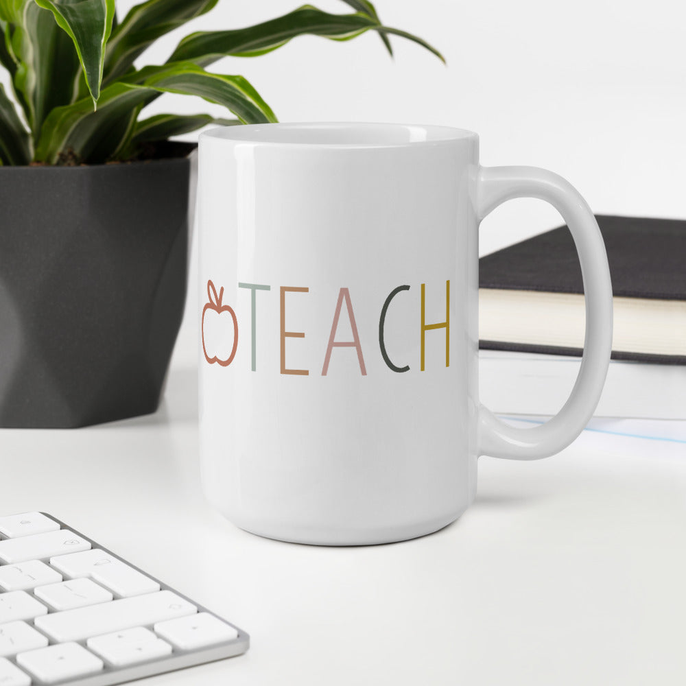 earth tones teach mug