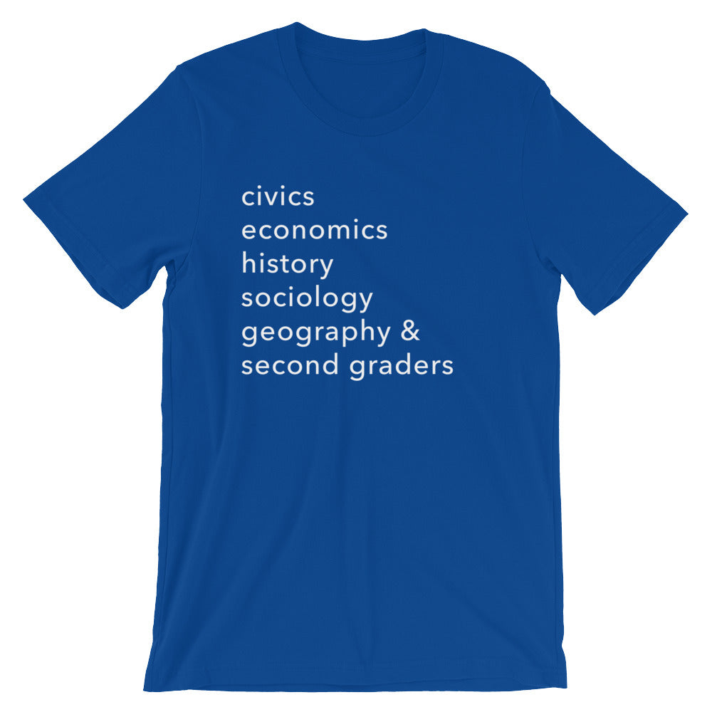 civics + geo + second grade tee