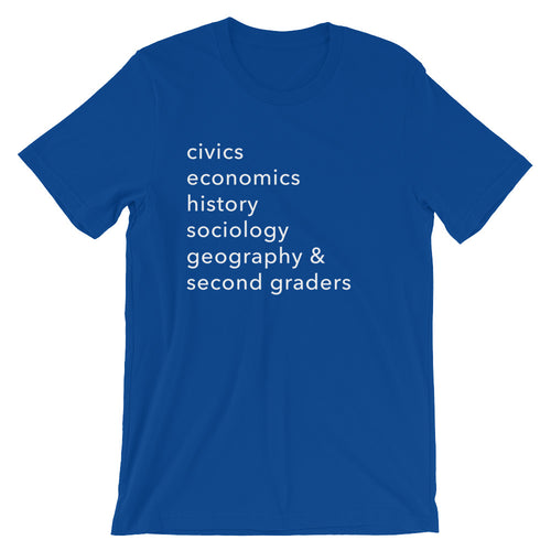civics + geo + second grade tee