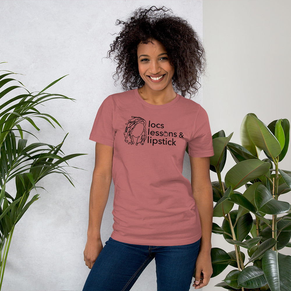 locs & lessons +  lipstick BLACK print