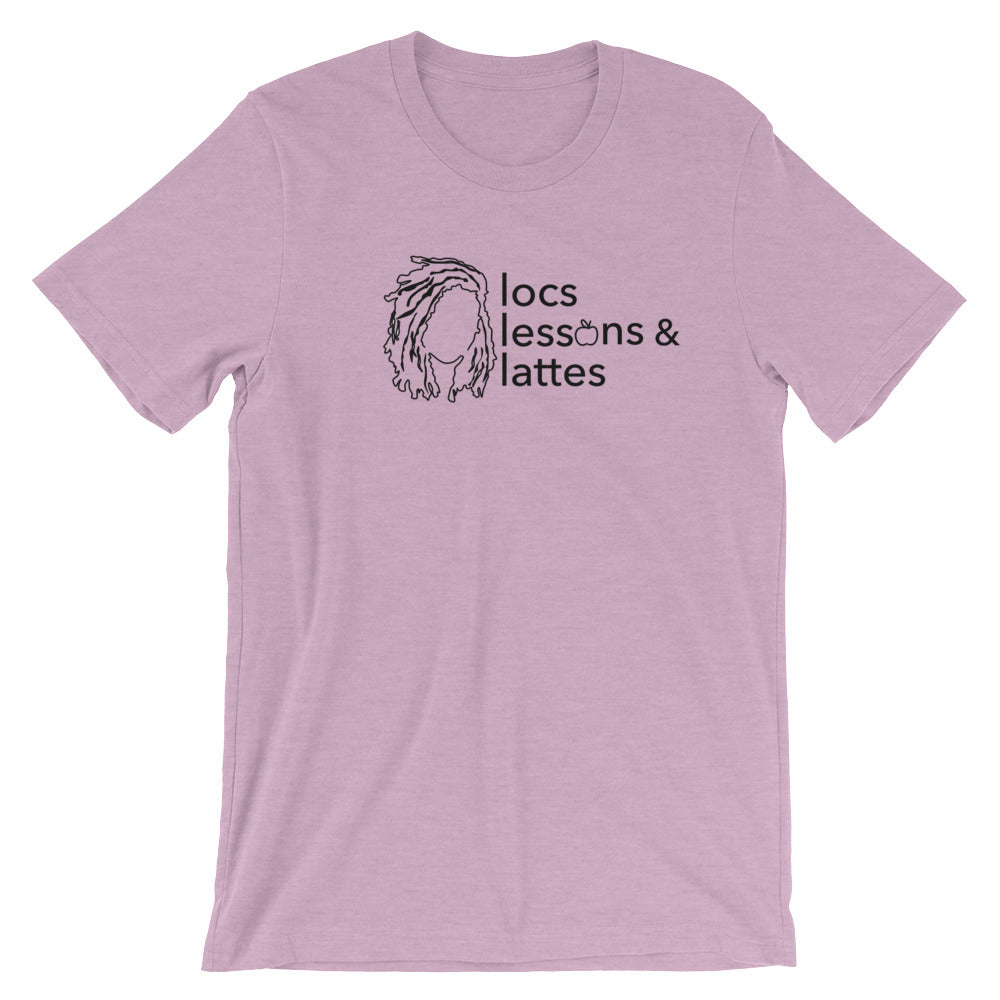 locs & lessons + lattes BLACK print