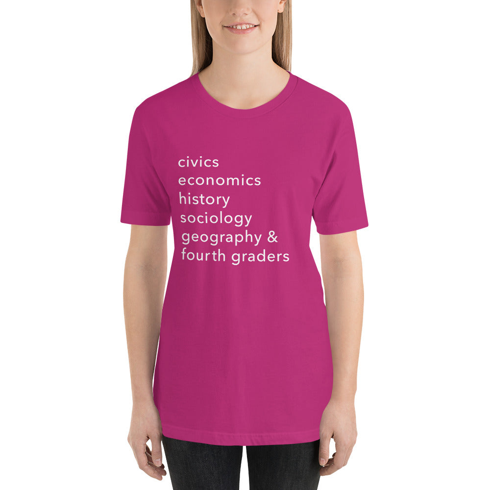 civics + geo + fourth graders tee