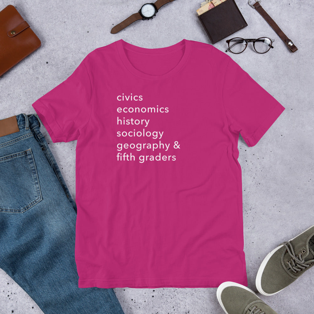 civics + geo fifth grade tee