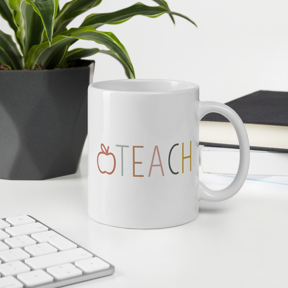 earth tones teach mug