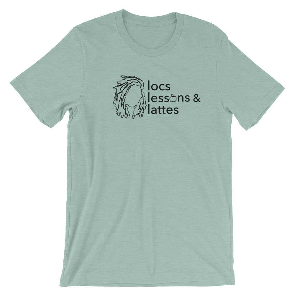 locs & lessons + lattes BLACK print