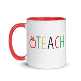 red, yellow, green TEACH mug