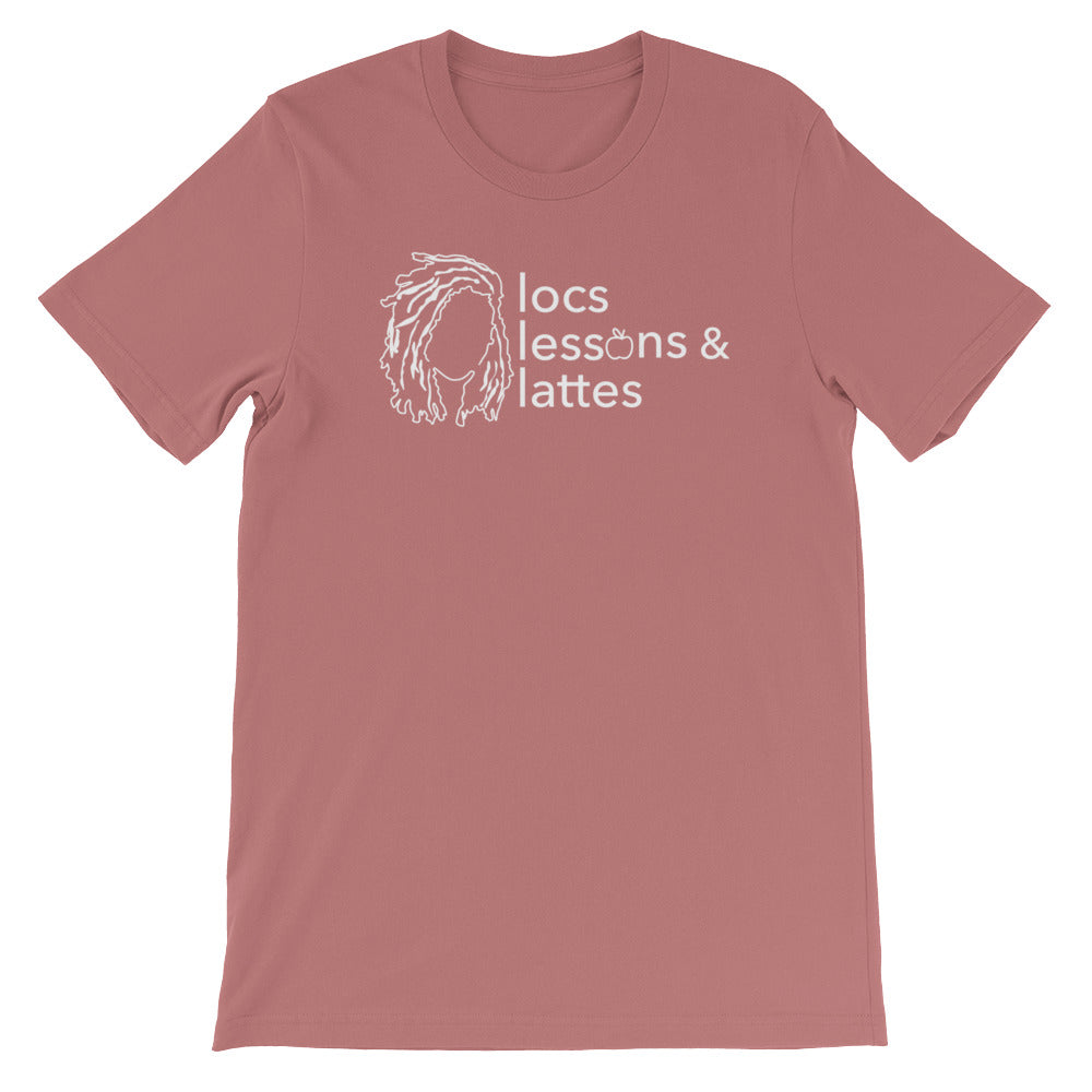 locs & lessons + lattes WHITE print