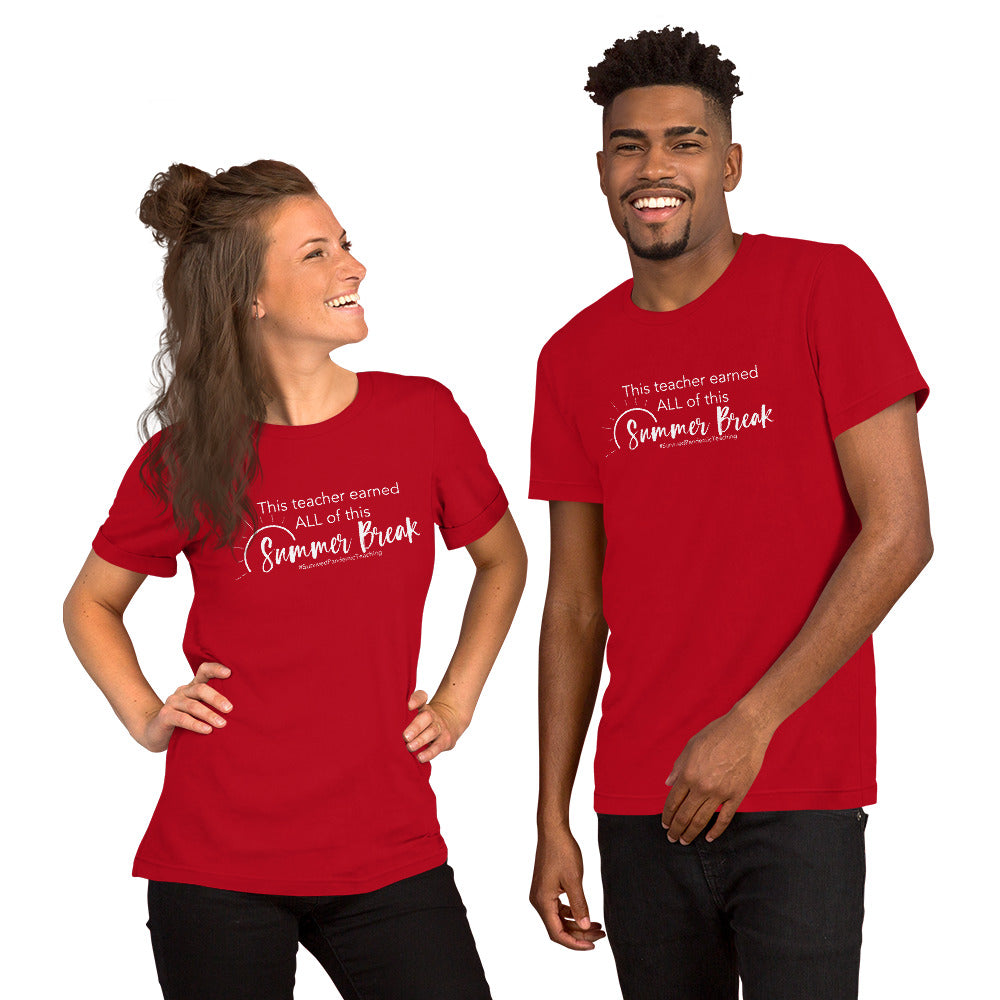 this teacher survived tee (white text)