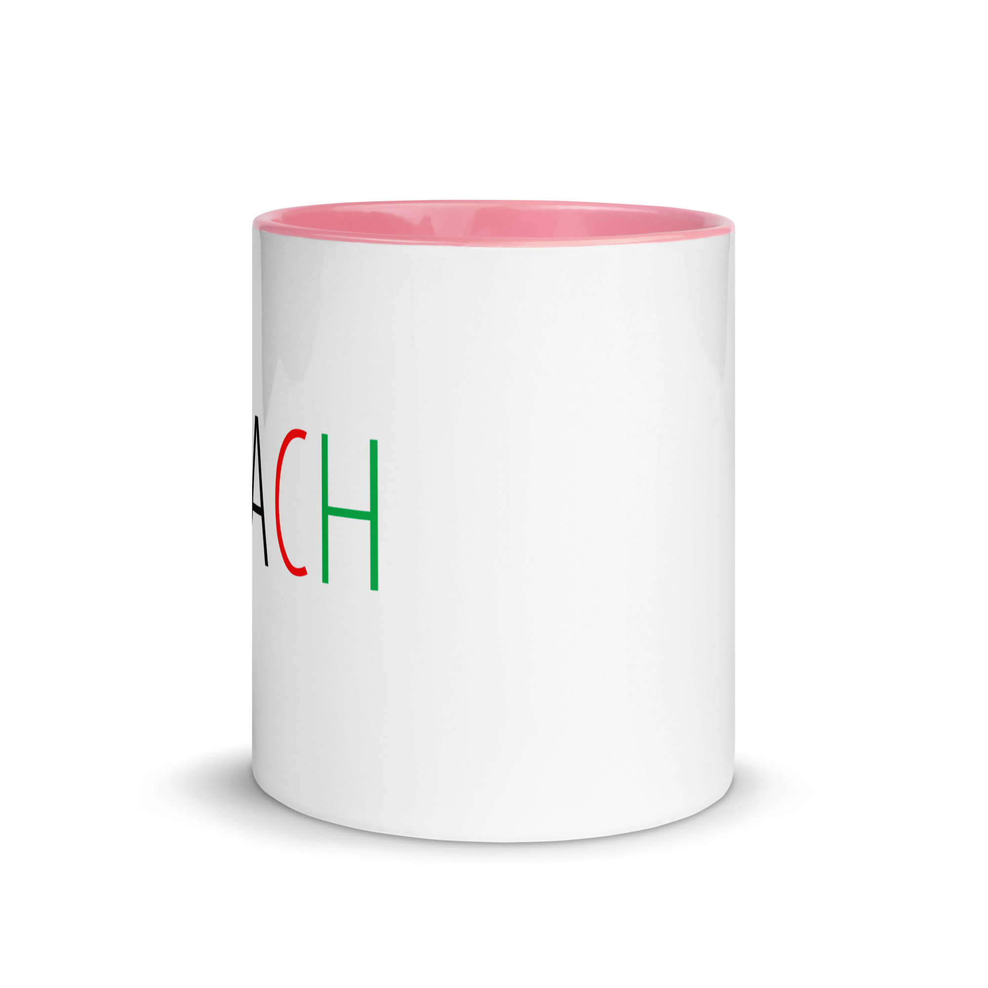 red, yellow, green TEACH mug